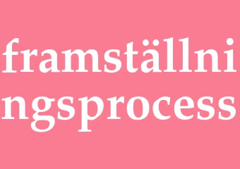 Synonym framställningsprocess