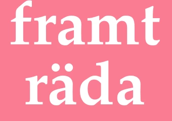 Synonym framträda