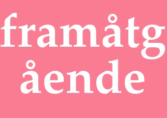 Synonym framåtgående