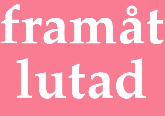 Synonym framåtlutad