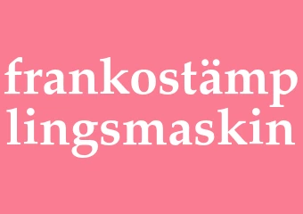 Synonym frankostämplingsmaskin