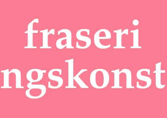 Synonym fraseringskonst