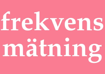 Synonym frekvensmätning
