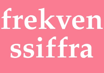Synonym frekvenssiffra