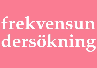Synonym frekvensundersökning