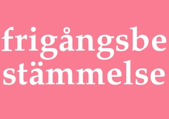 Synonym frigångsbestämmelse