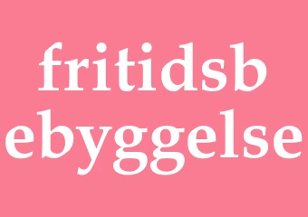 Synonym fritidsbebyggelse