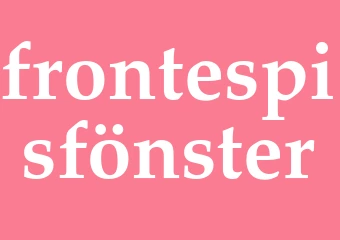 Synonym frontespisfönster