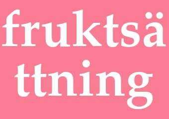 Synonym fruktsättning