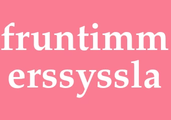 Synonym fruntimmerssyssla