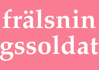 Synonym frälsningssoldat
