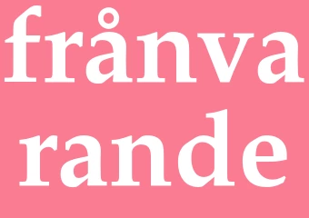 Synonym frånvarande