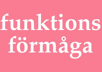 Synonym funktionsförmåga