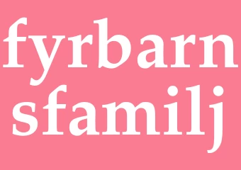Synonym fyrbarnsfamilj