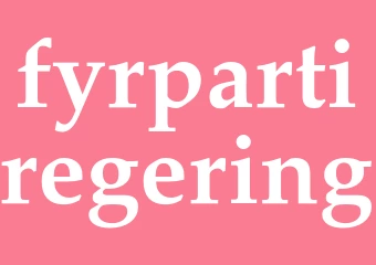 Synonym fyrpartiregering