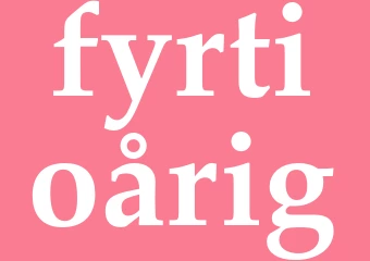 Synonym fyrtioårig