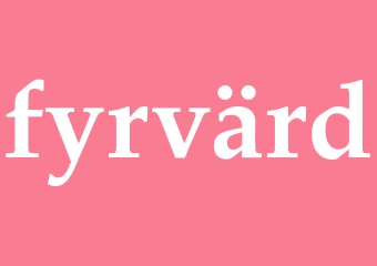Synonym fyrvärd