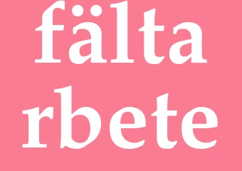 Synonym fältarbete