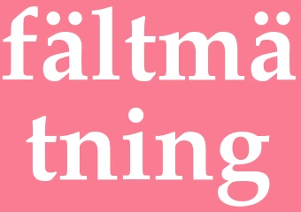 Synonym fältmätning