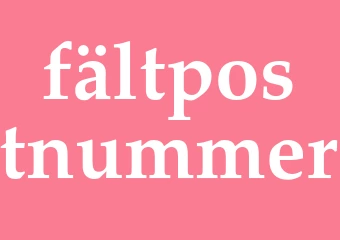 Synonym fältpostnummer