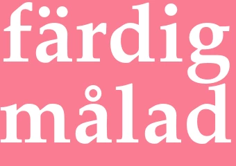 Synonym färdigmålad
