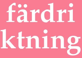 Synonym färdriktning