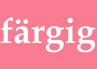 Synonym färgig