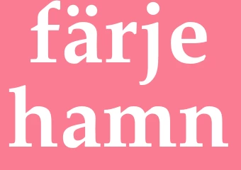 Synonym färjehamn