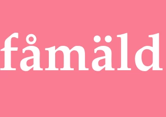 Synonym fåmäld