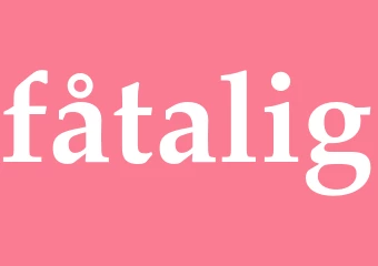 Synonym fåtalig