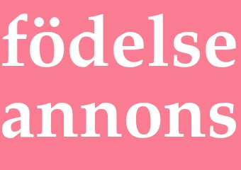 Synonym födelseannons