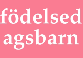 Synonym födelsedagsbarn