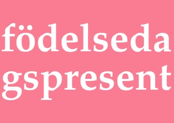 Synonym födelsedagspresent
