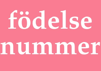 Synonym födelsenummer