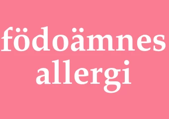 Synonym födoämnesallergi