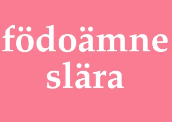 Synonym födoämneslära