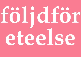 Synonym följdföreteelse