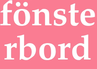 Synonym fönsterbord