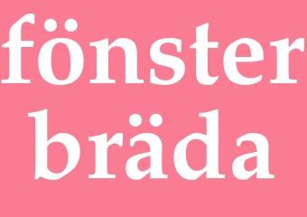 Synonym fönsterbräda