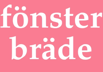 Synonym fönsterbräde