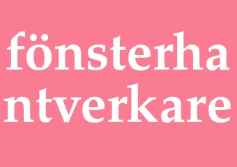 Synonym fönsterhantverkare