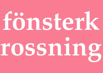 Synonym fönsterkrossning