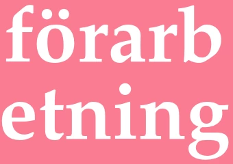 Synonym förarbetning