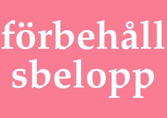 Synonym förbehållsbelopp