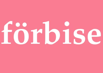 Synonym förbise