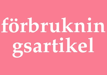 Synonym förbrukningsartikel