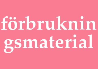 Synonym förbrukningsmaterial