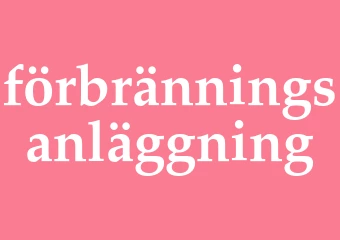 Synonym förbränningsanläggning