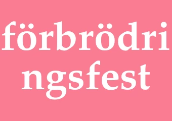 Synonym förbrödringsfest