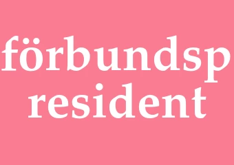 Synonym förbundspresident